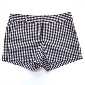 J. Crew Navy Gingham Check Shorts SZ 0